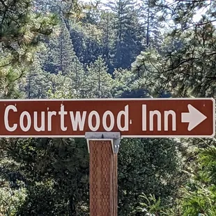 Signage guiding you up the hill.