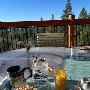 Breakfast view from the dining room patio