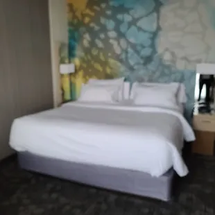 Pleasant with lots of pillows. Some people don&apos;t lots of pillows, but I am one of those people.