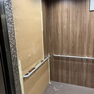 The while stains on the carpet continue out to the 2nd floor.