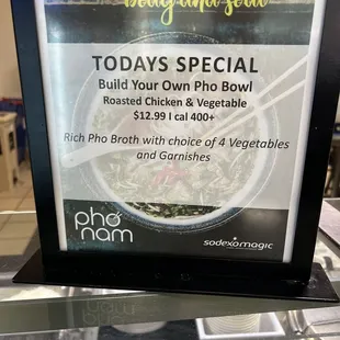 a sign for a good pho both body and soul