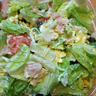 Freshly prepared chef salad
