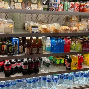 a variety of sodas and soft drinks