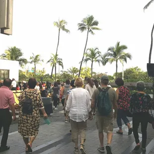 Entering the courtyard.