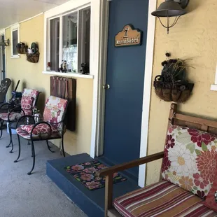 Sit outside and enjoy the cool, mountain air