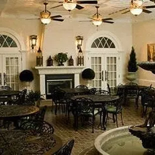 a fountain in the middle of a room