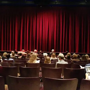 Wtg for curtain to go up on Mama Mia show