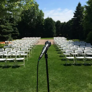 One of many ceremony set-ups.