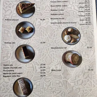 Menu page 4 - desserts