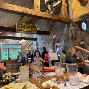 people eating and drinking