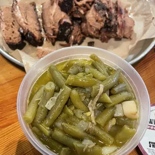Pound Brisket and Green Beans