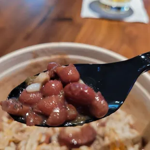 Just savoring these red beans and rice.