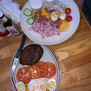 High Protein Chopped Sirloin and Cousins Chef Salad