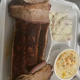 The ribs and beef