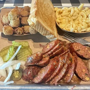 Jalapeño cheddar sausage plate