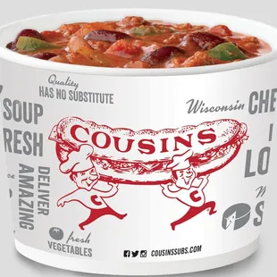 a bowl of chili and beans