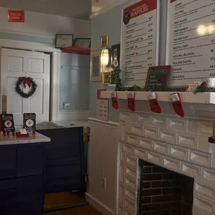 a part of the menus and the other side of the place