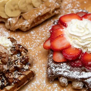 food, waffles