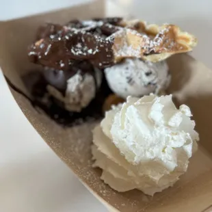 waffles, food