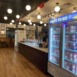 Pints to go from Mayday! Front counter