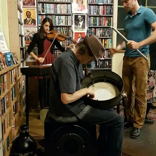 Tuning up before the concert