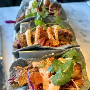 Shareable mahi tacos!