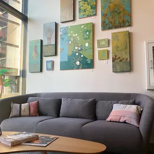 Local art is always featured and it changes quarterly.