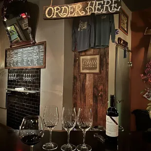 Inside bar "order here" area, cute 7.0/10