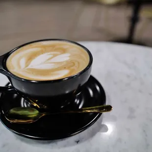 a cup of cappuccino
