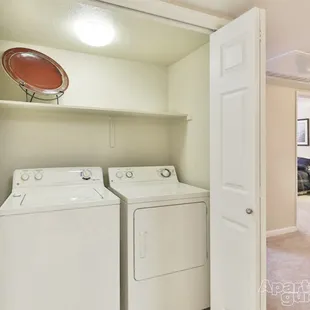 Full Size Washer and Dryers in Every Apartment!