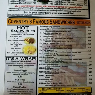 Burgers, sandwiches, and wraps