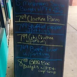 Lunch Specials 8/31/17