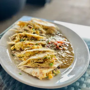 a plate of food on a table