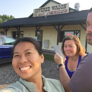 Stopping for breakfast and coffee before a full day of adventures!