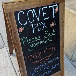 Happy Hour advertisement