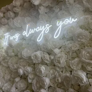 a neon sign that says fro always you