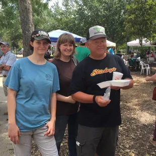 The girls and Uncle Ross.