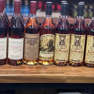 a variety of bottles of wine