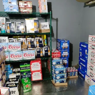 Ice cold beer in our beer cave