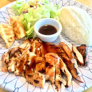 Chicken Teriyaki and Gyoza Combo