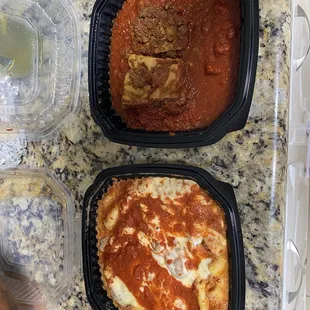 Lasagna and baked ziti