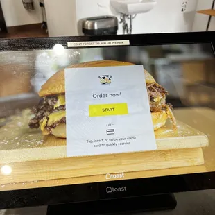 a menu displayed on a computer screen