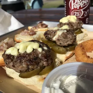 sliders with blue cheese