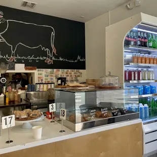 a blackboard with a cow drawn on it