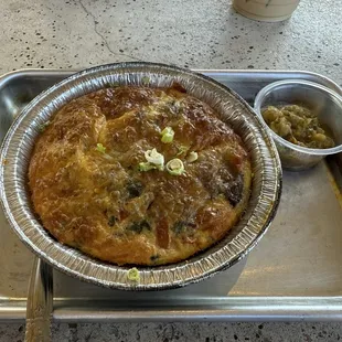 The Rancher Egg Pie w/ medium salsa