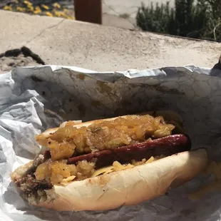 Green Chili Cheese Dog