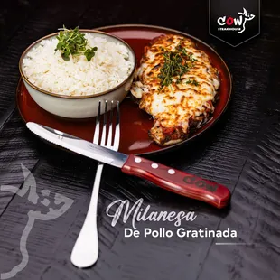 a plate of food and a bowl of rice