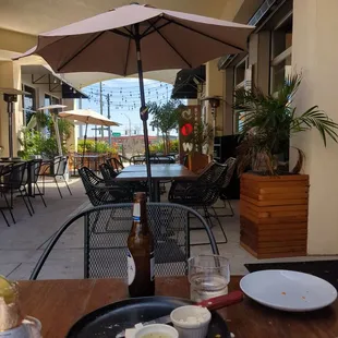 Patio breezeway very pleasant and cool today