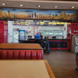 the interior of the restaurant