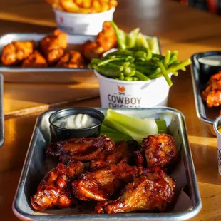 Chicken Wings and homemade sides
